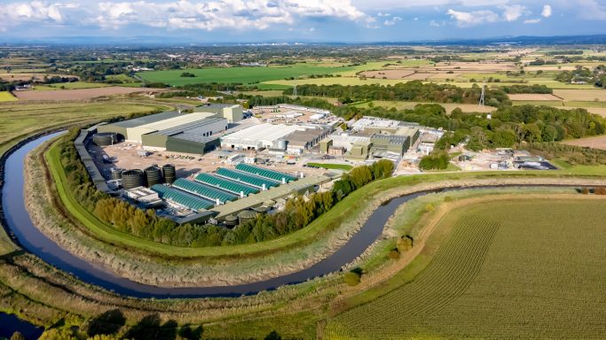 Die Produktion von weit oben